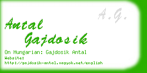 antal gajdosik business card